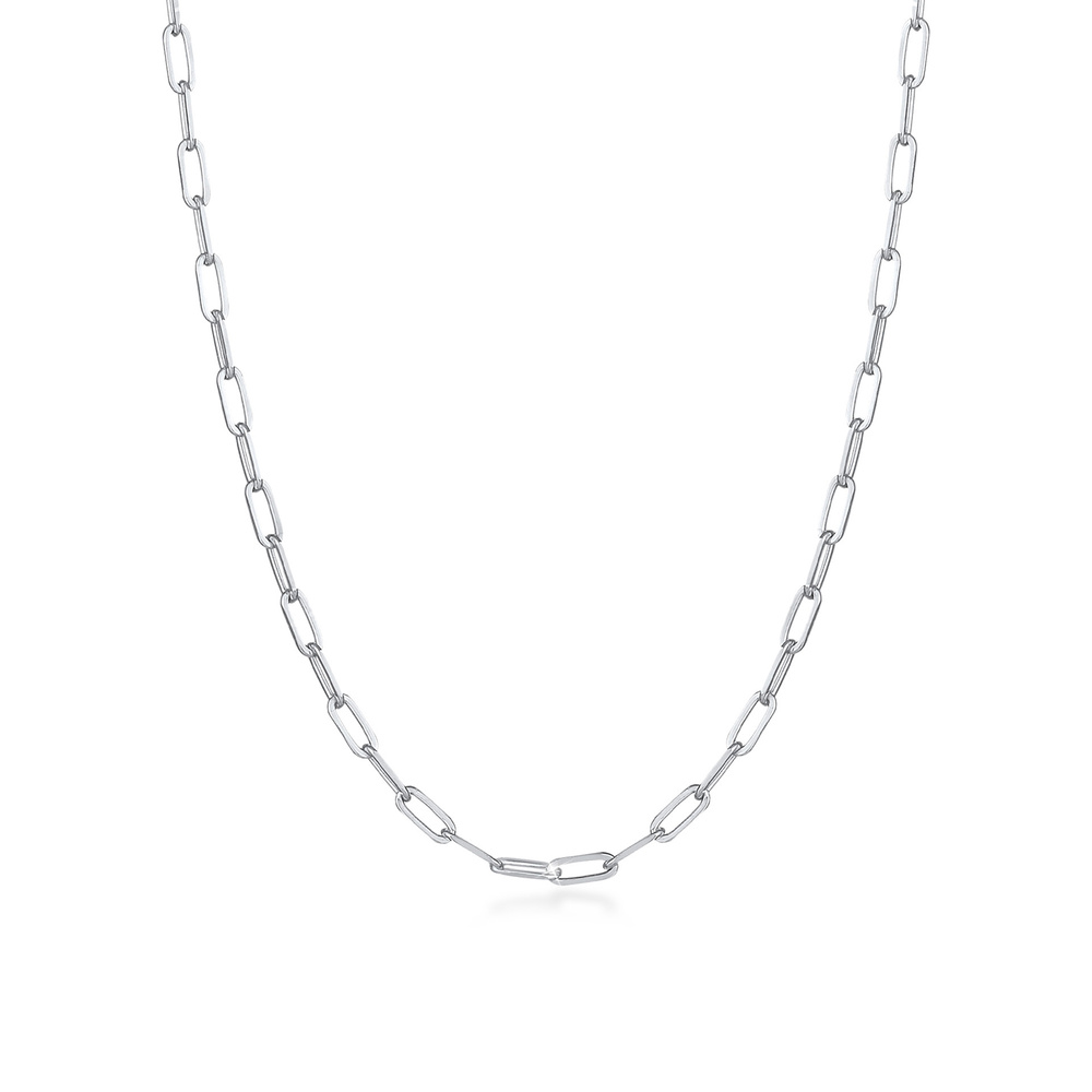 Elli Elli Collier Optique à grosses chaînes ovales pour dames en argent 925 Sterling Bijoux