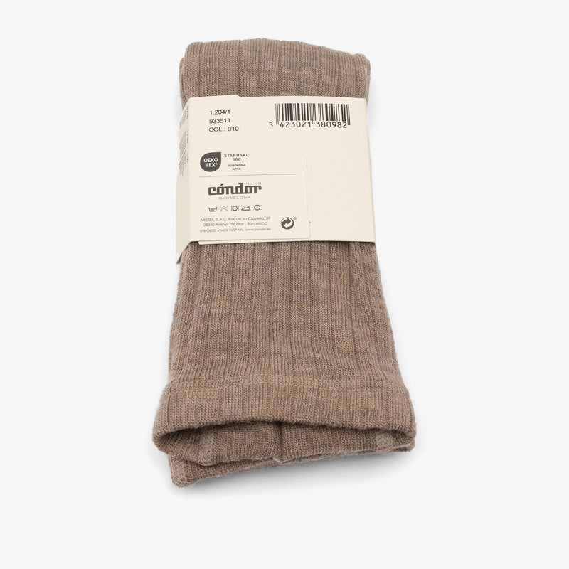 rib strumpfhosen aus wolle - Braun