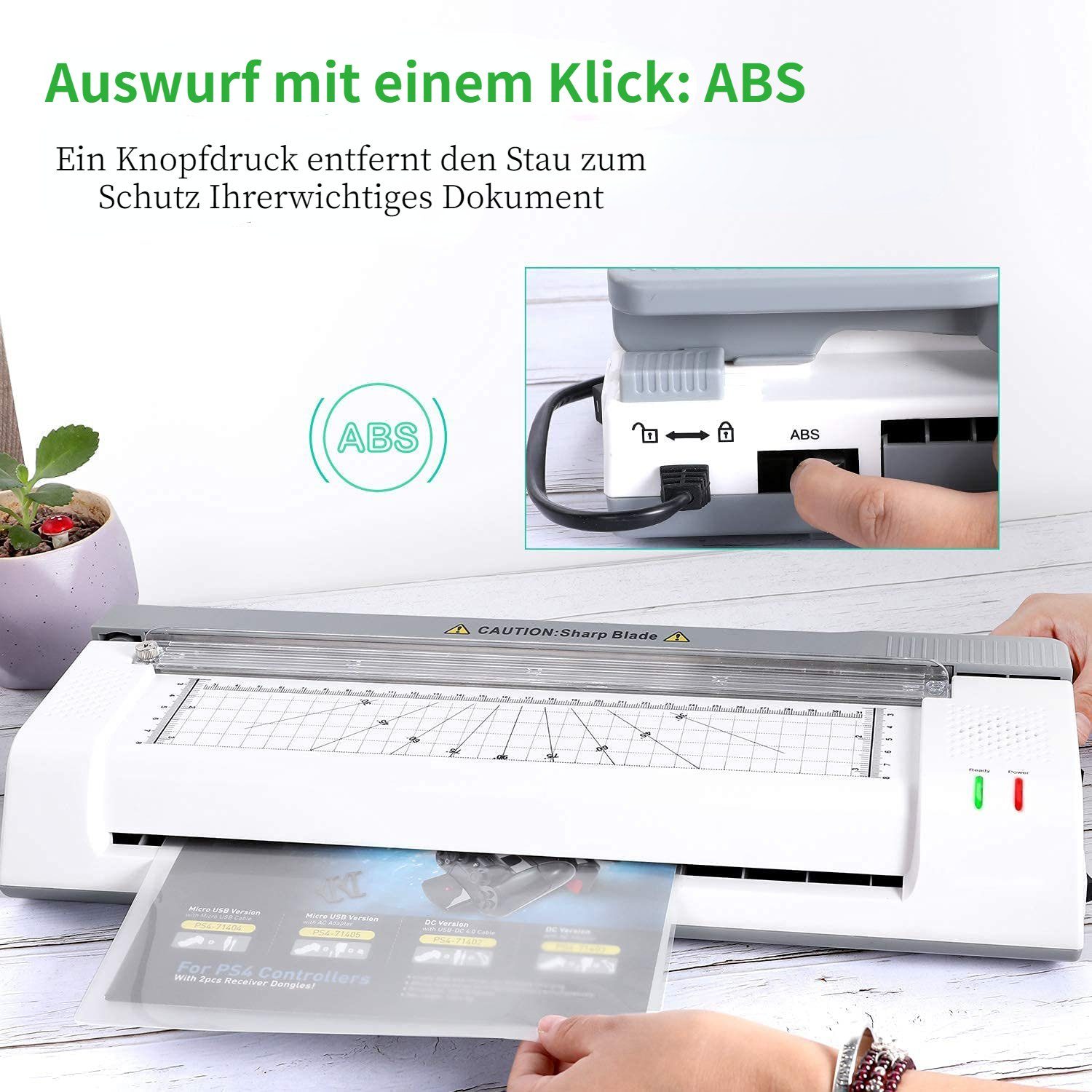 ABOX Laminiergerät Involly OL381C, A3 A4 A5 A7,Heiß und Kalt Laminiermaschinen