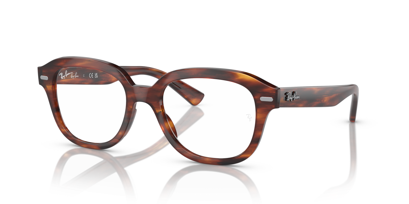 ERIK OPTICS - Ochelari de soare Havana cu dungi lucioase