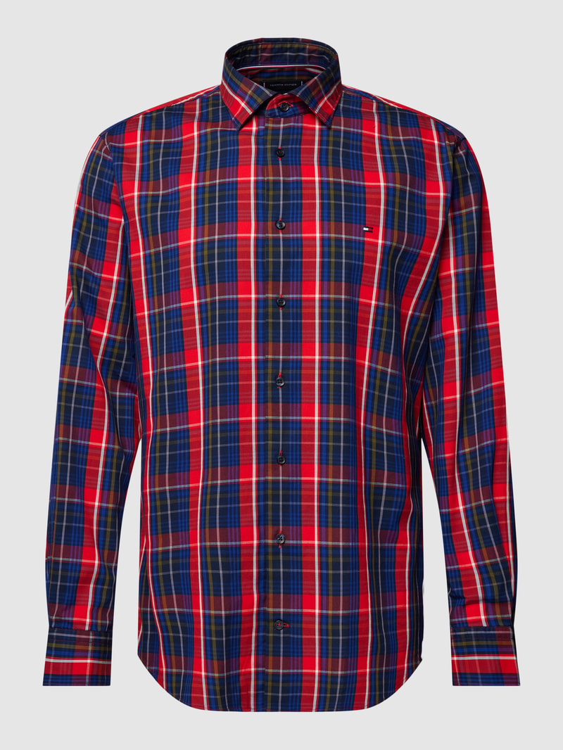 Freizeithemd mit Tartan-Karo in marineblau