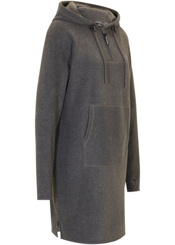 Fleece-Kleid mit Känguru-Tasche