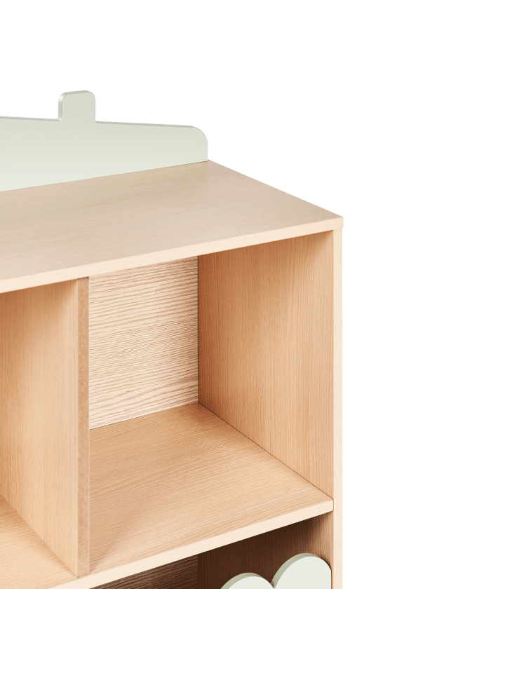 Beliani Bücherregal LACKEY in Heller Holzfarbton/Grün - (W) 60 x (H) 86 x (L) 30 cm günstig kaufen onesize