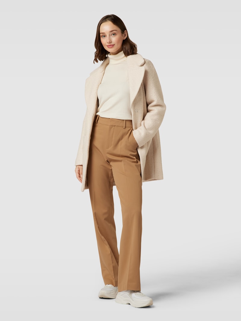 Kurzmantel mit Eingrifftaschen Modell 'STIPA' in beige