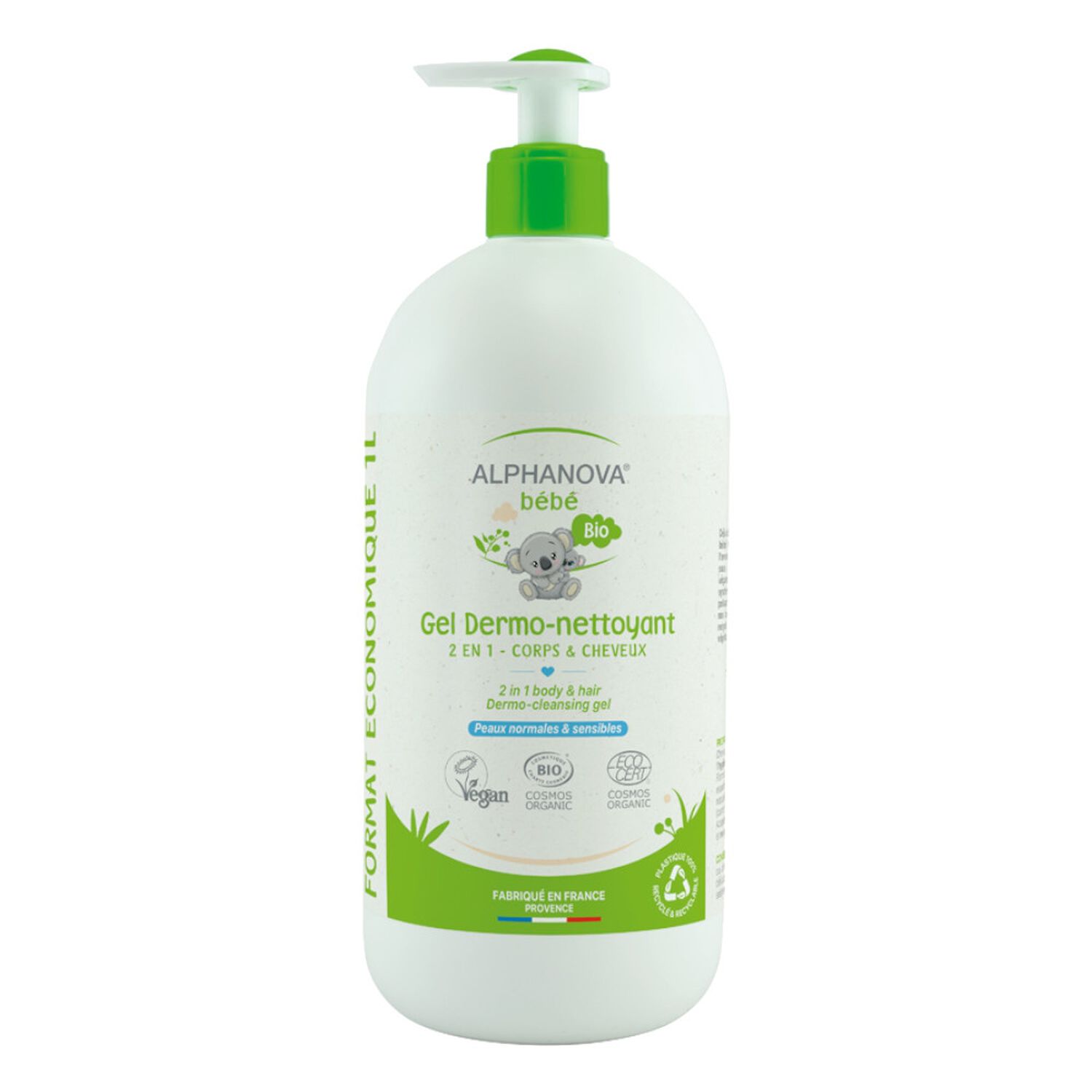 Alphanova Bébé Gel Dermo-Nettoyant Bio - Cheveux & Corps