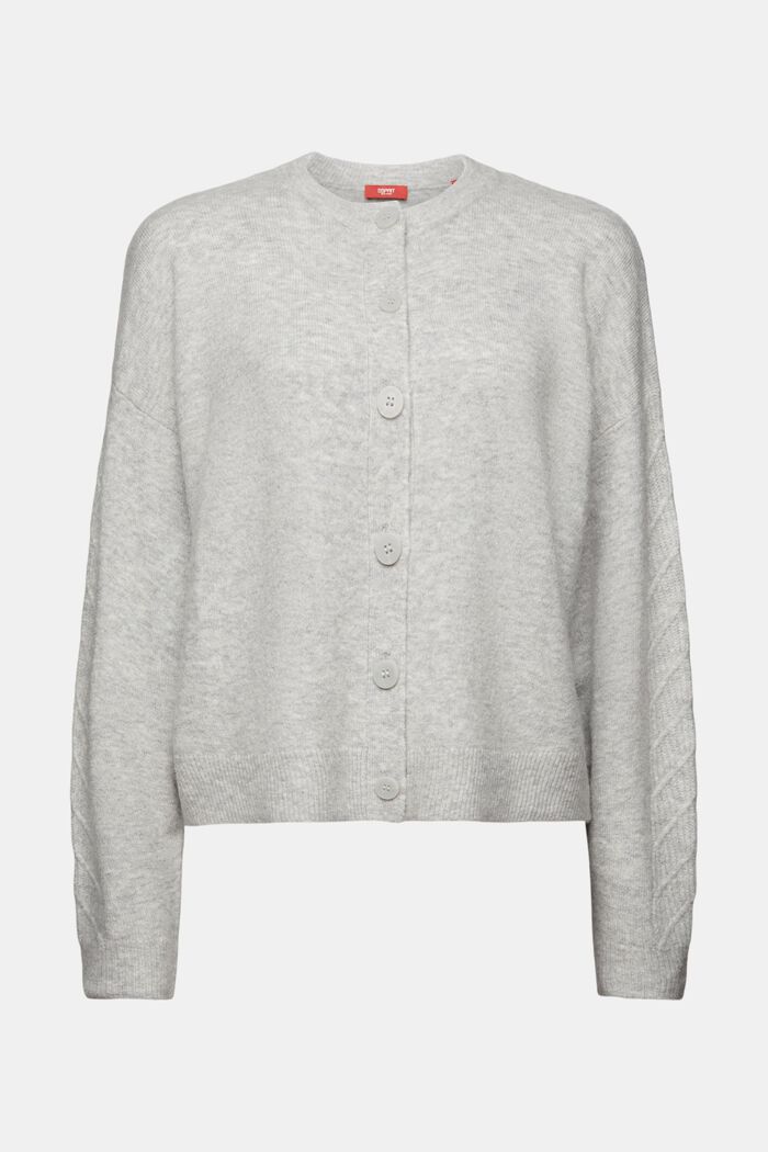 Grobstrick-Cardigan aus Wollmix