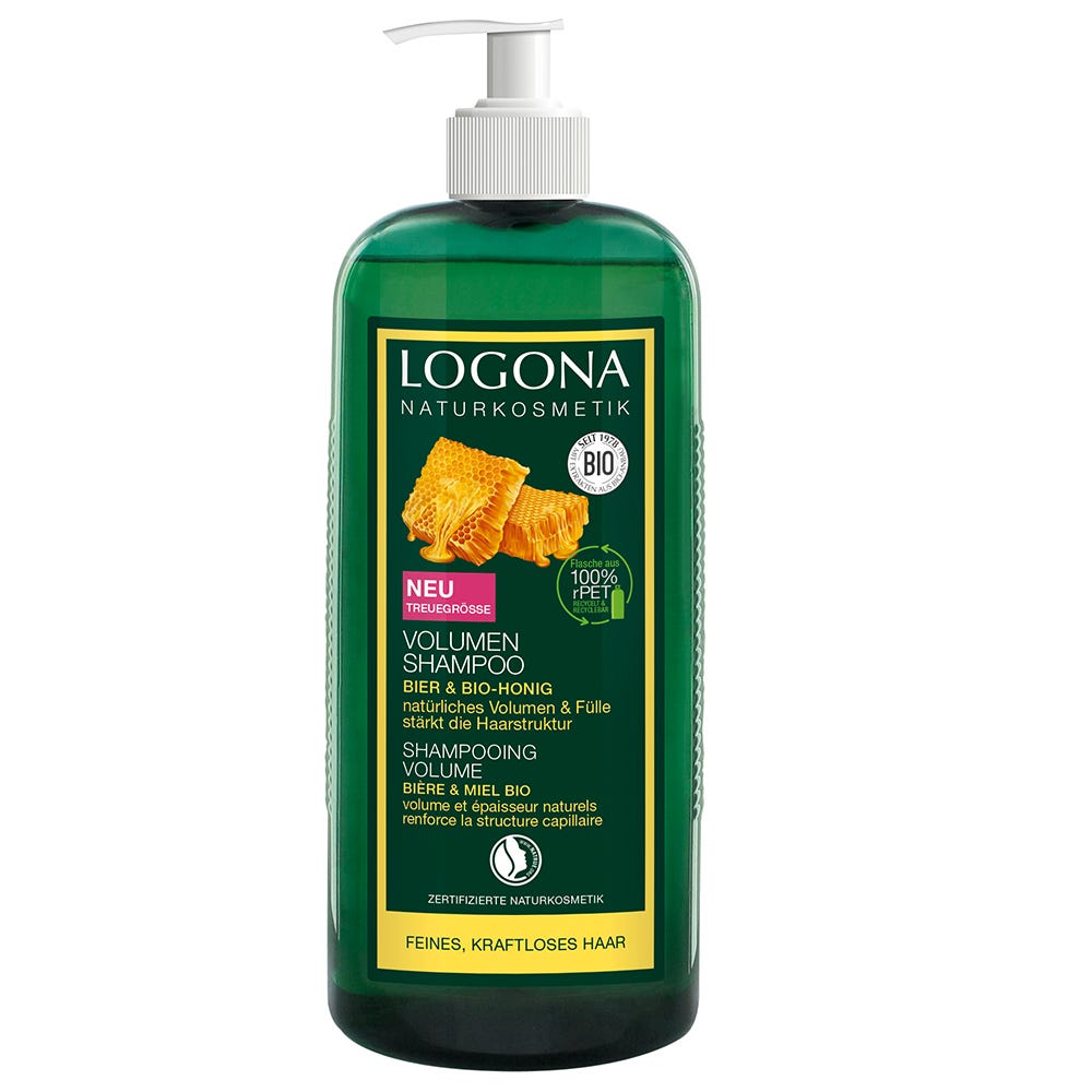 LOGONA Volumen Shampoo Bier & Bio-Honig 750 ml