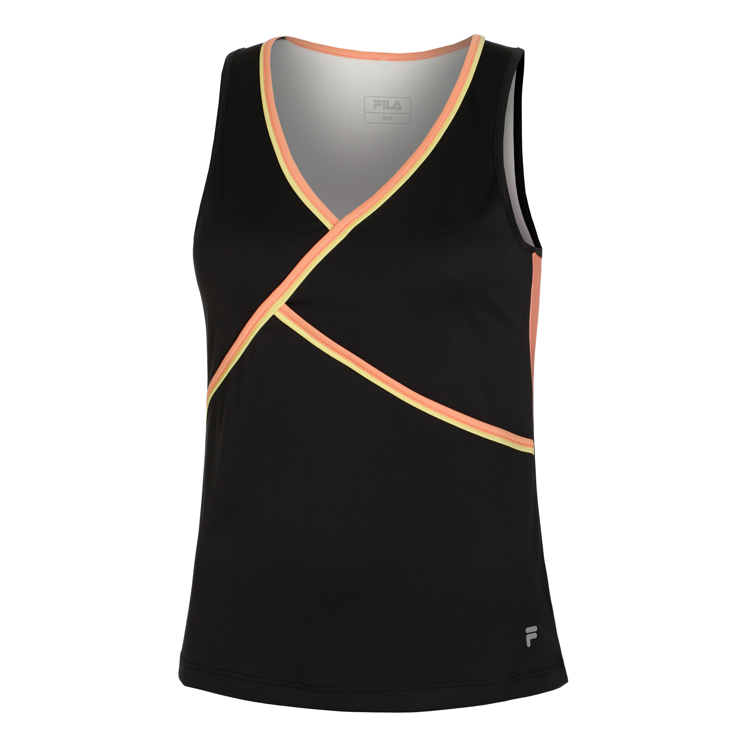 Khai Tank-Top Damen - Schwarz, Orange