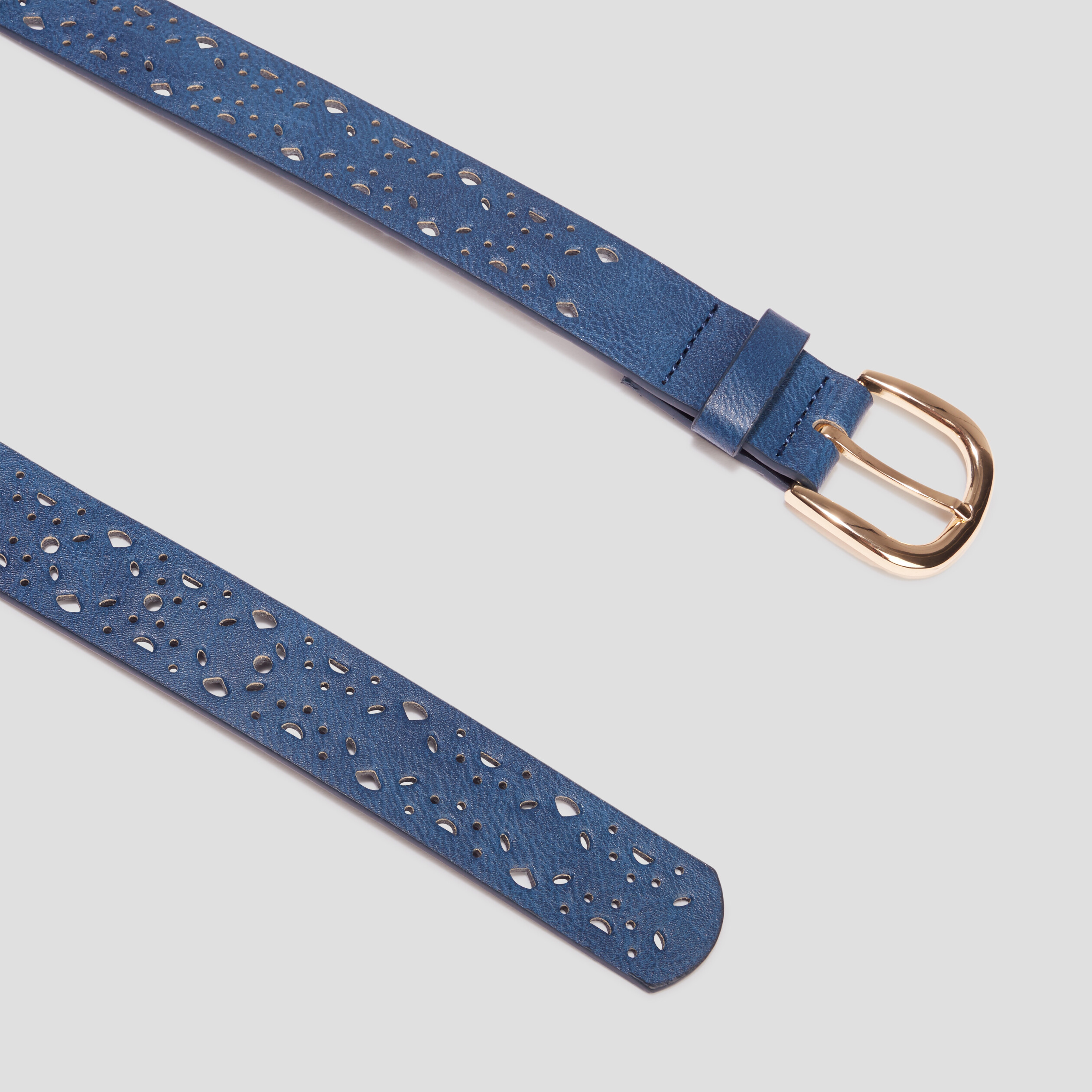 Ceinture perforée bleu marine femme | La Halle