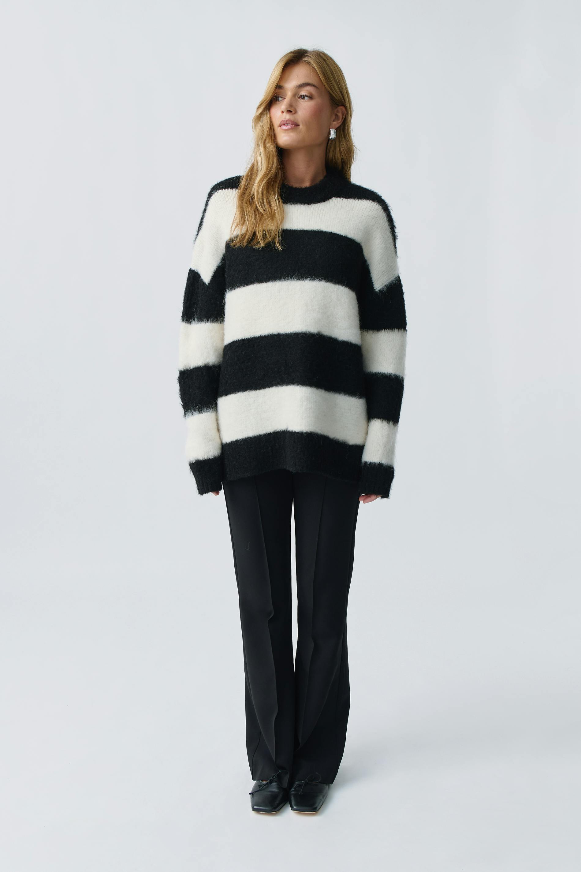 Stripe knit sweater