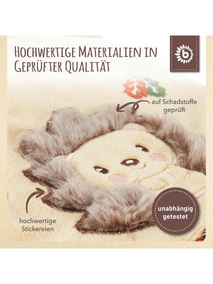 Bieco Spielwaren Schmusetuch Igel Knistereffekt - ab Geburt in Braun günstig kaufen onesize