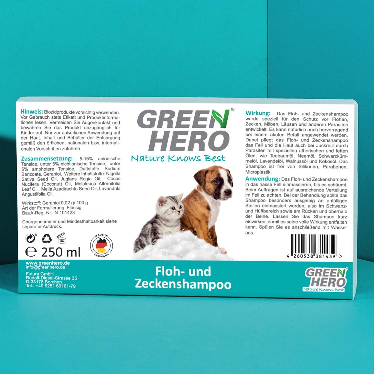 Greenhero Fellpflege Greenhero Floh- und Zeckenshampoo
