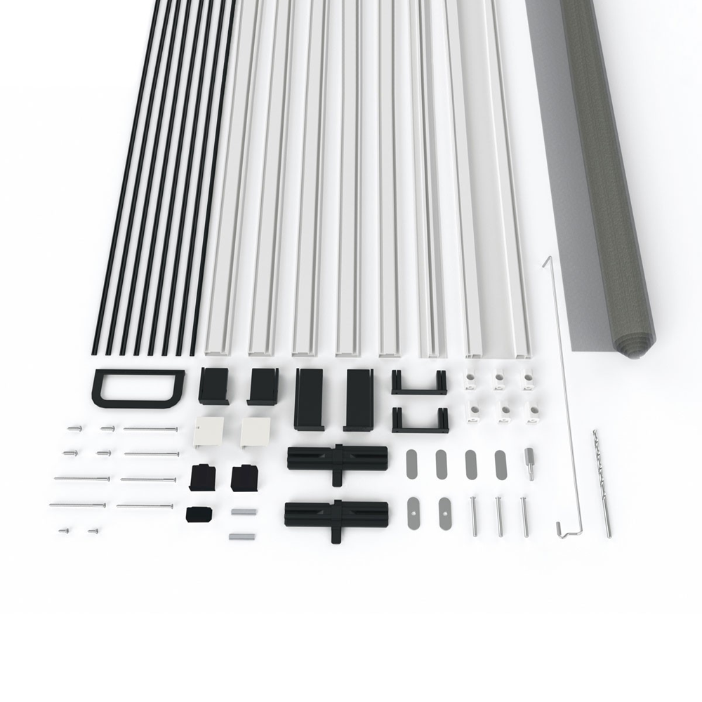 Hecht Aluminium Fliegengitter Türbausatz SLIMPLUS, 100x210cm anthrazit