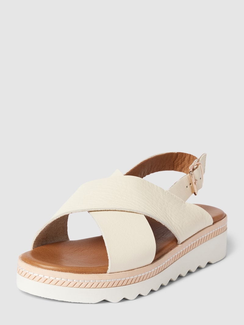 Sandalen mit Dornschließe in offwhite