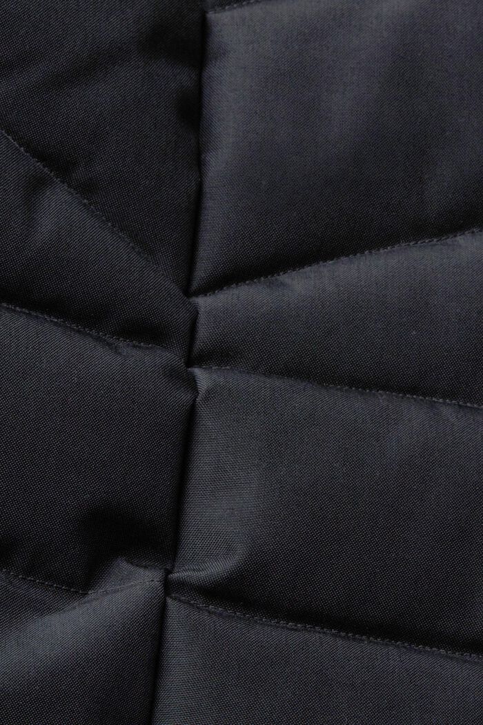 Steppjacke mit Webfellkapuze