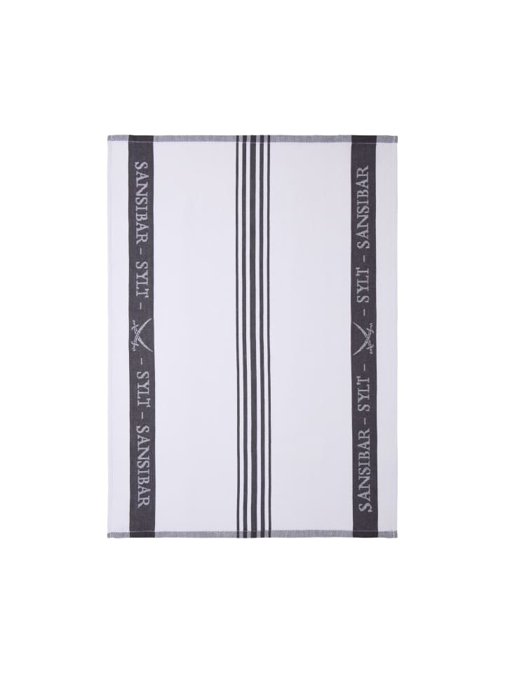 Sansibar 3-teiliges Set: Geschirrtuch Set in Anthrazit günstig kaufen 50x70 cm