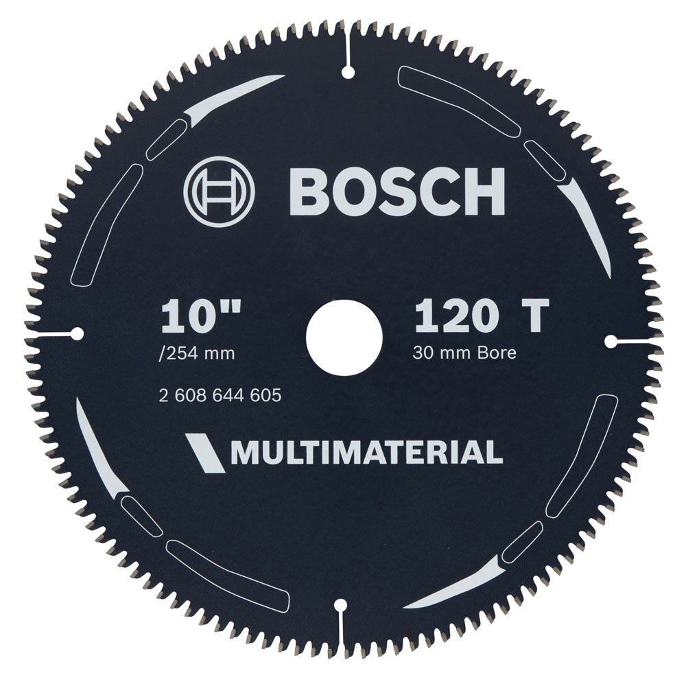 Disco de corte multiuso BOSCH TCT 254 mm com 120 dentes – MULTIMATERIAL