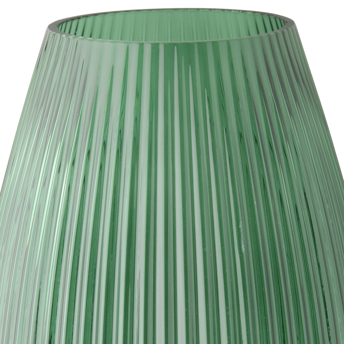 Große Vase in geriffelter Optik