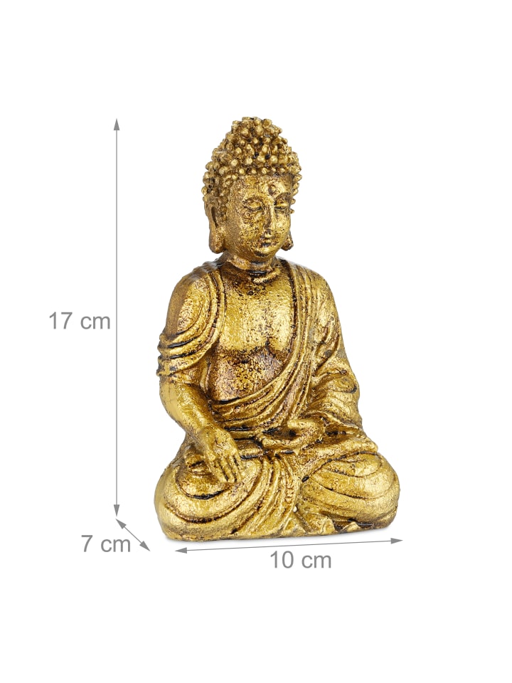 relaxdays Buddha-Figur in Gold günstig kaufen onesize