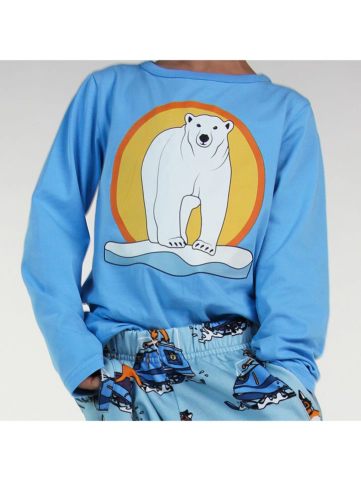 Småfolk Longsleeve in Blau/ Gelb günstig kaufen