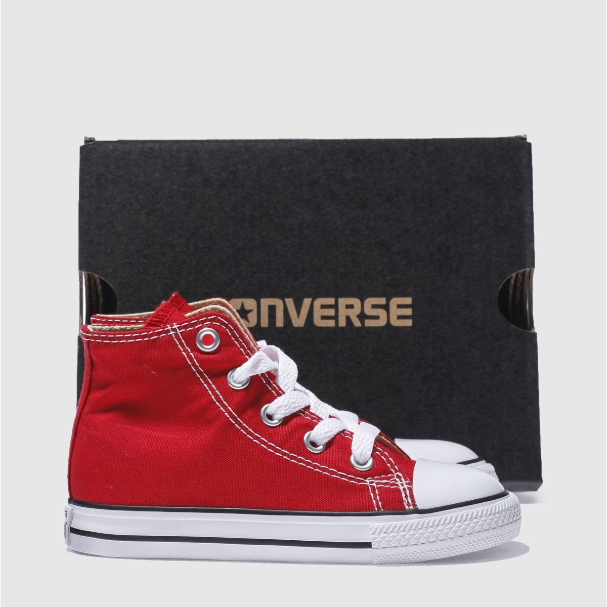 Converse röda all star hi-skor för småbarn