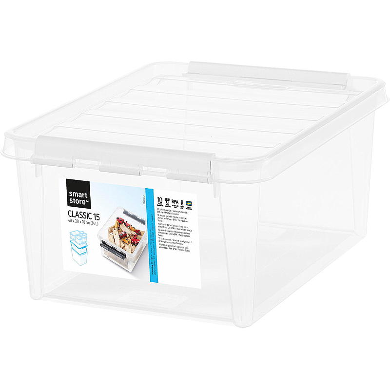 Smartstore Oppbevaringsboks SmartStore™ m/lokk 14 liter L40 x B30 x H18 cm