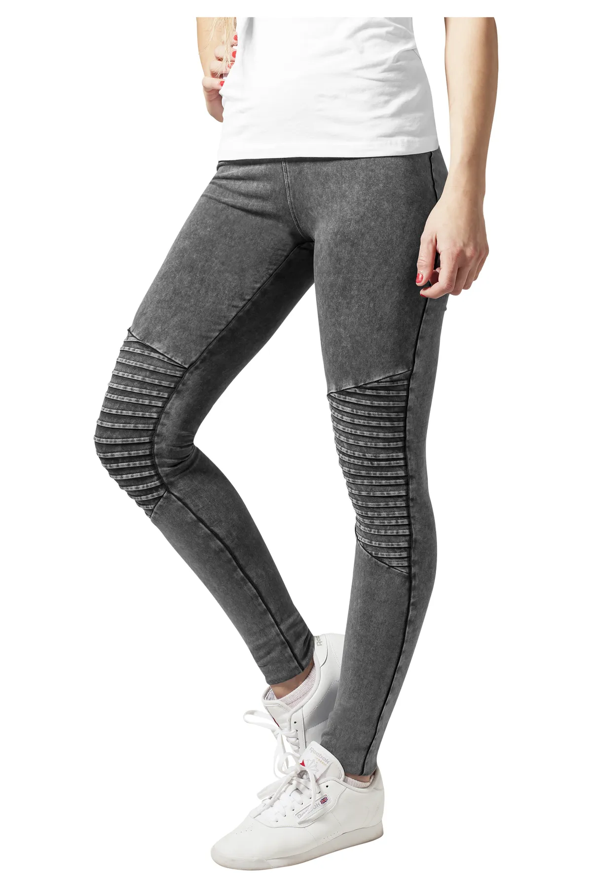 Urban Classics  Leggings - Grau - Mittlerer Bund