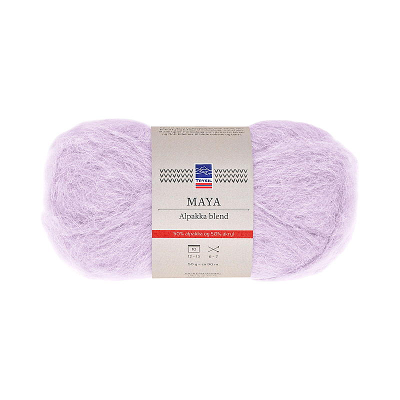 Trysil Maya alpakka blend garn lys lavendel
