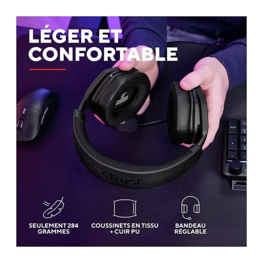 Căști de gaming cu fir TRUST GXT 492 CARUS – multiplatformă