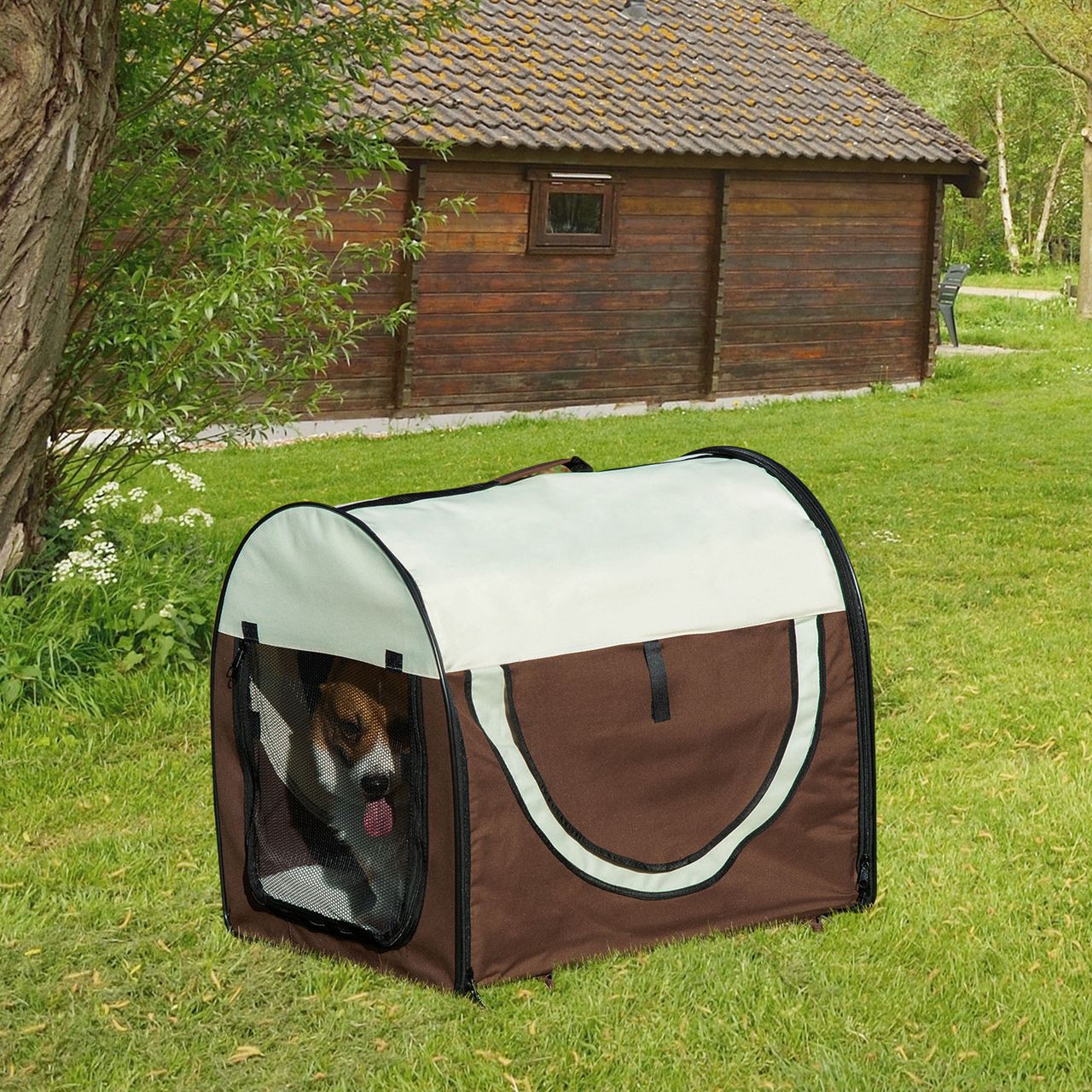 PawHut Hundebox faltbare Hundetransportbox Haustierrucksack 70 x 51 x 59 cm