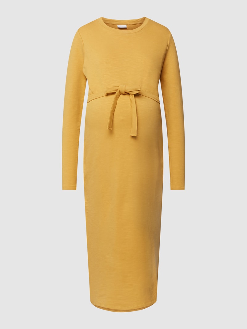 Umstands-Sweatkleid mit Seitenschlitzen Modell 'jada' in senfgelb