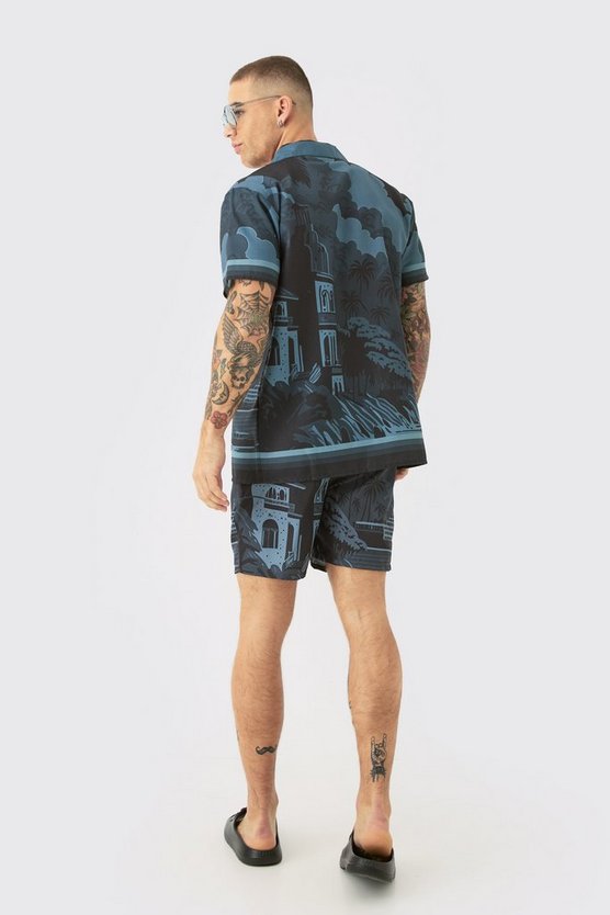 Regular Hemd & Badehose mit Print