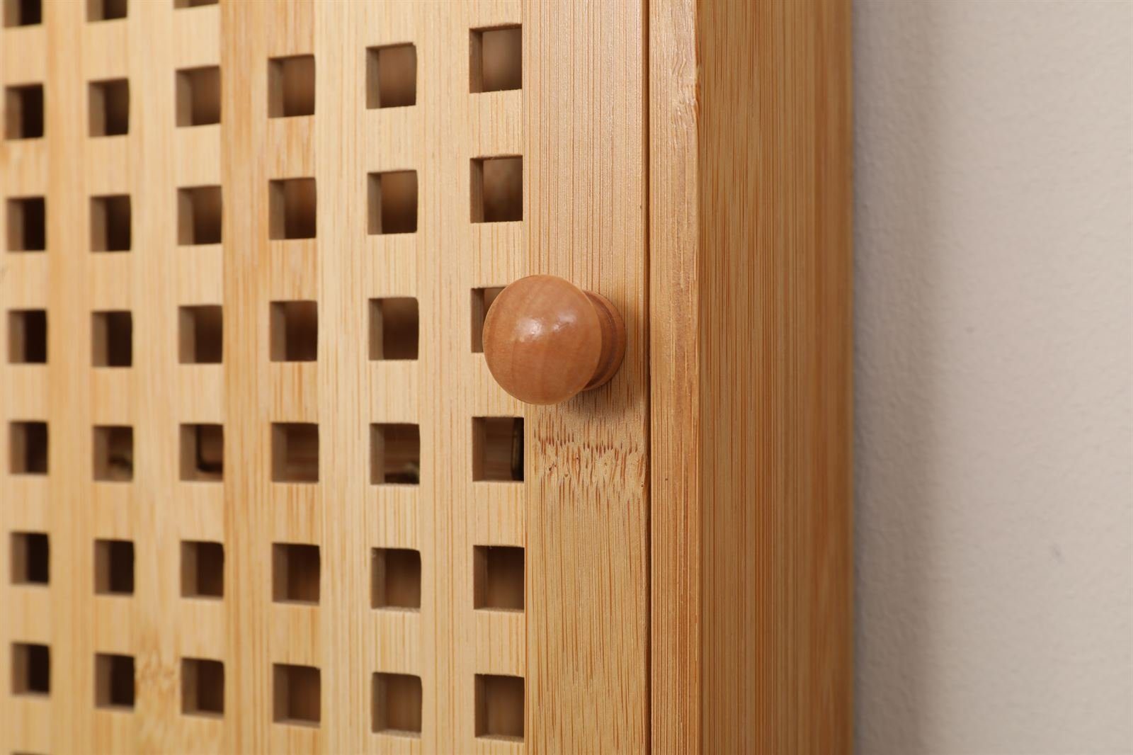 Terra Home Schlüsselkasten Schlüsselbox Bambus 27x19x6 cm, mit Magnetverschluss,8 Schlüsselhaken