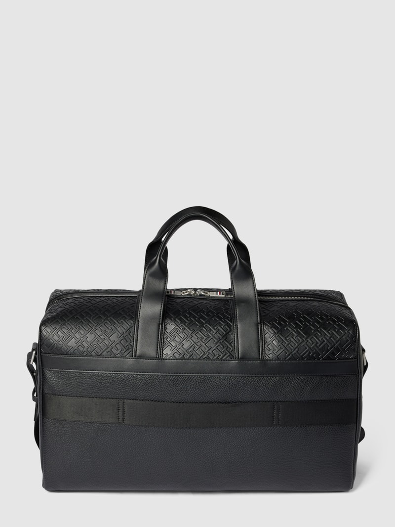 Weekender mit Label-Detail Modell 'CENTRAL' in schwarz