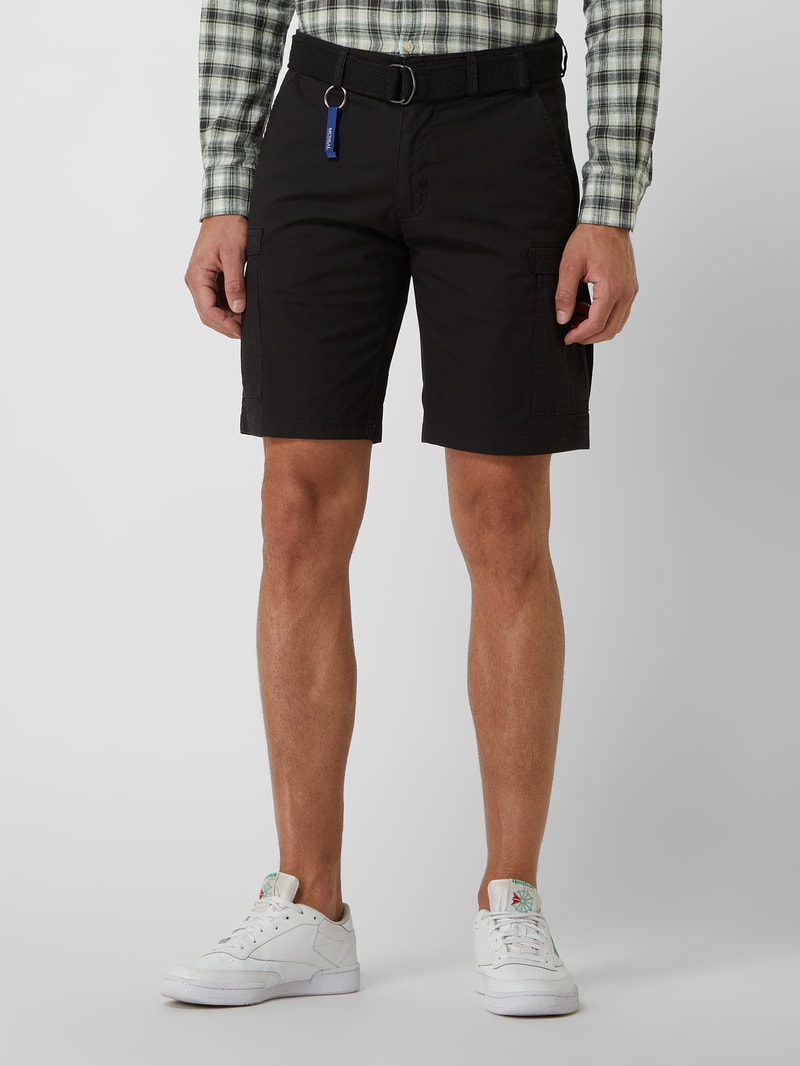 Cargoshorts mit Stretch-Anteil in schwarz