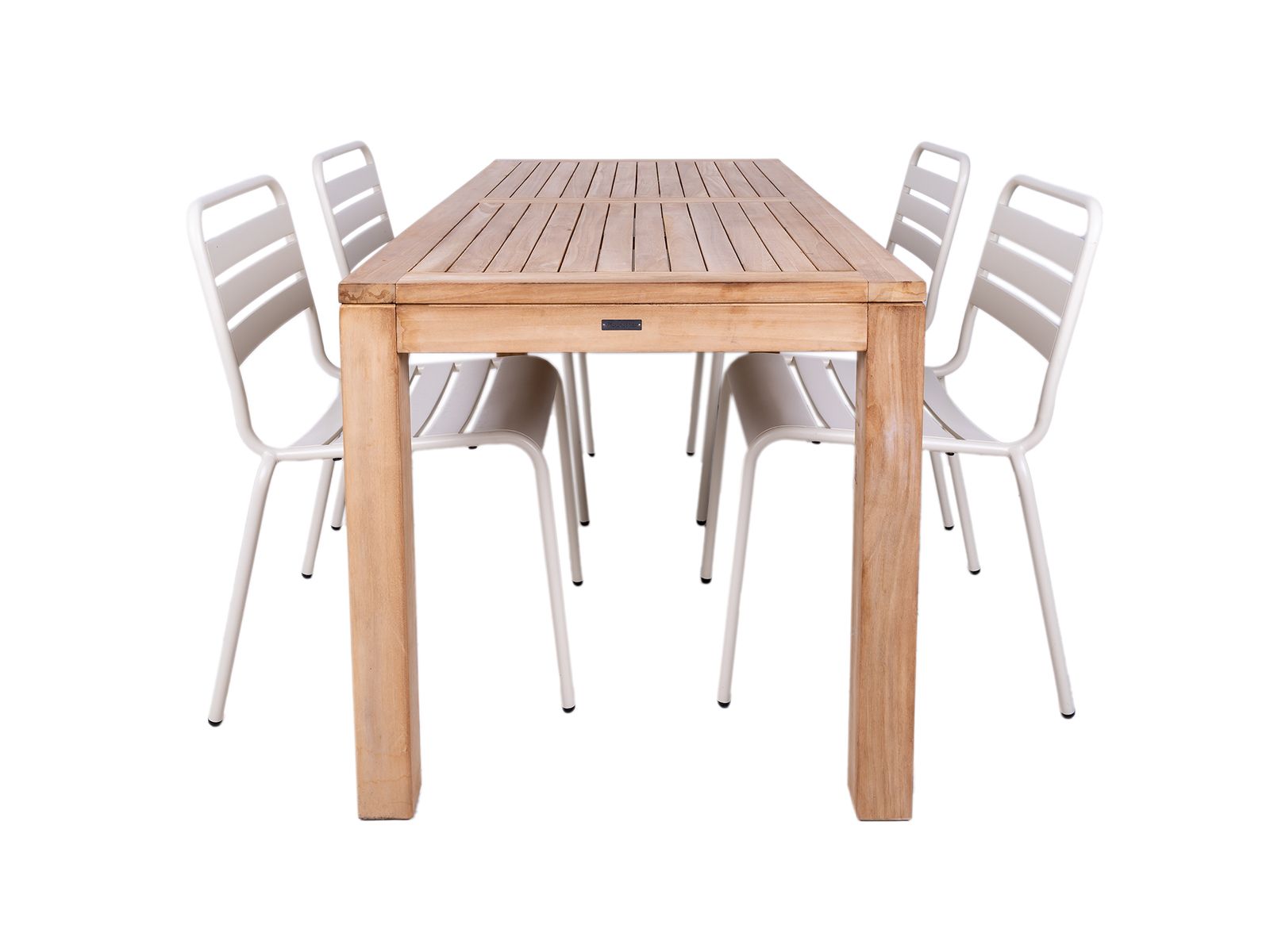 MaximaVida Java 180 cm Elfenbeinweiß Garten Set