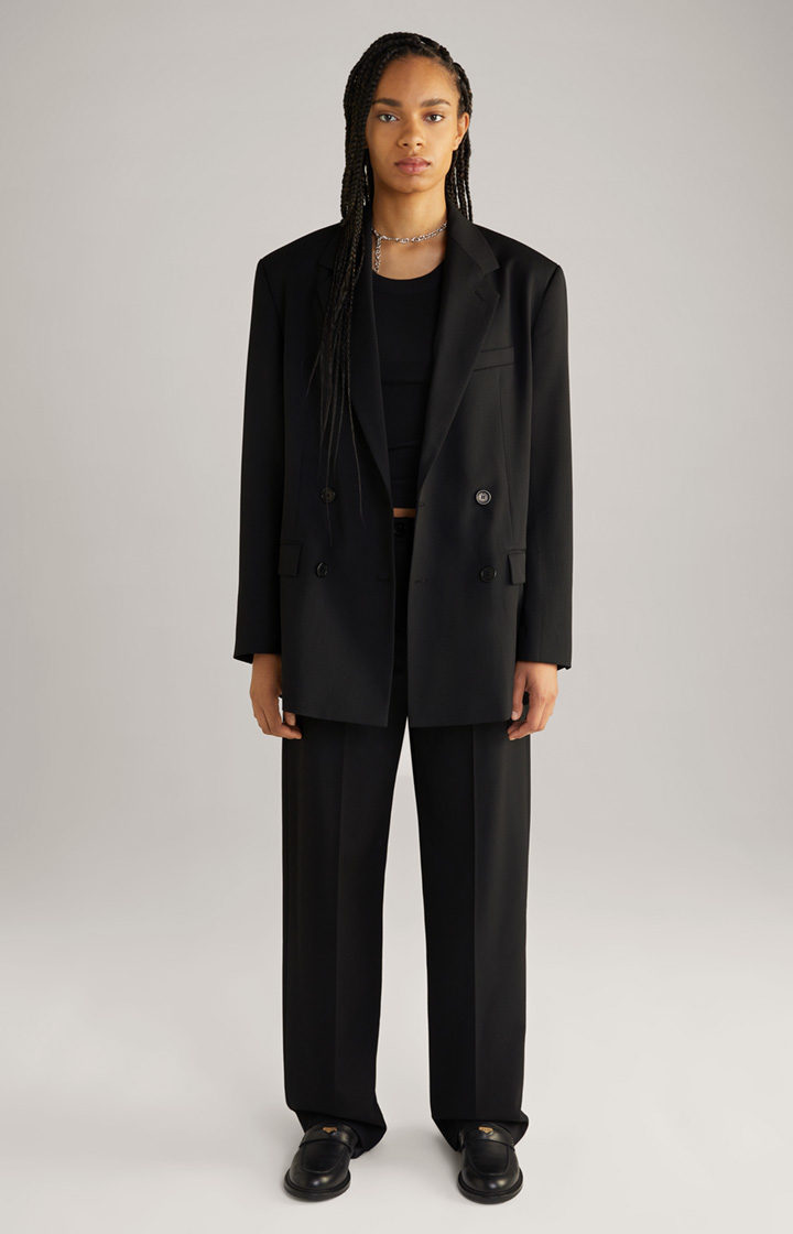Unisex-Boyfriend-Blazer in Schwarz