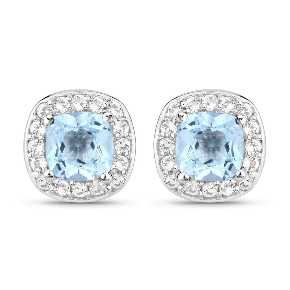 Rafaela Donata Boucles doreilles Argent sterling Topaz bleu en Argent Bijoux