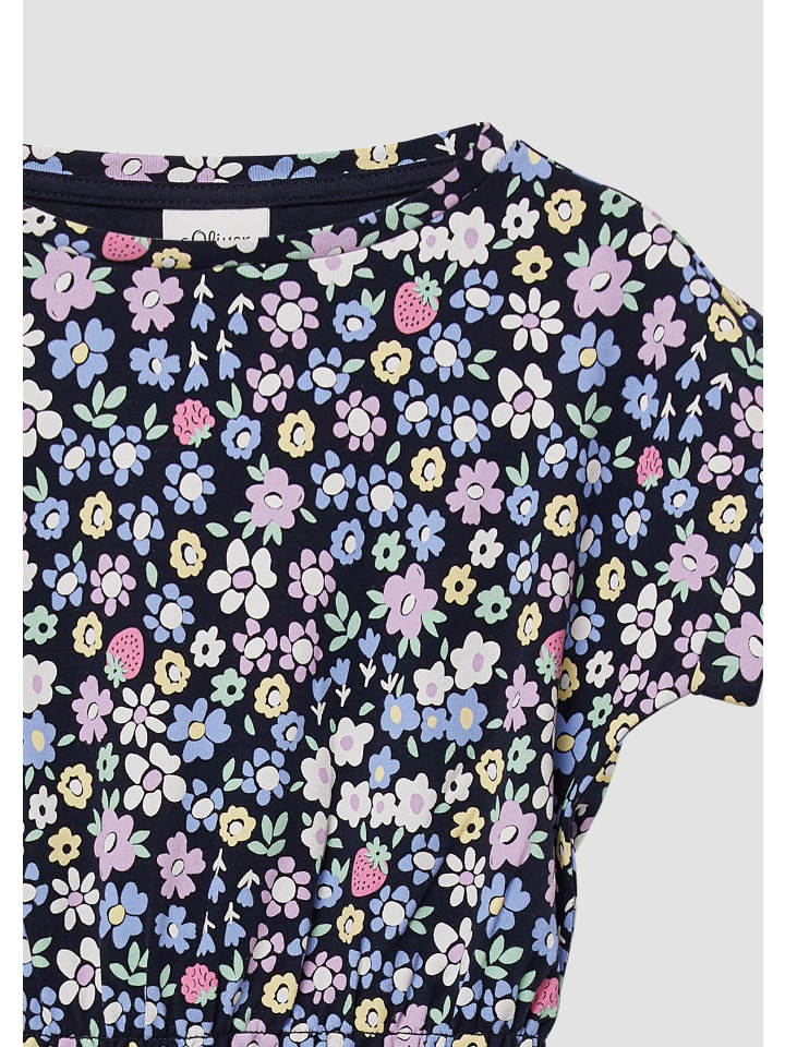 s.Oliver Kleid kurz in Blau-mehrfarbig günstig kaufen