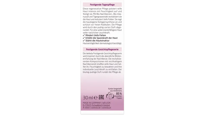 WELEDA NACHTKERZE Festigende Tagespflege 30 ml
