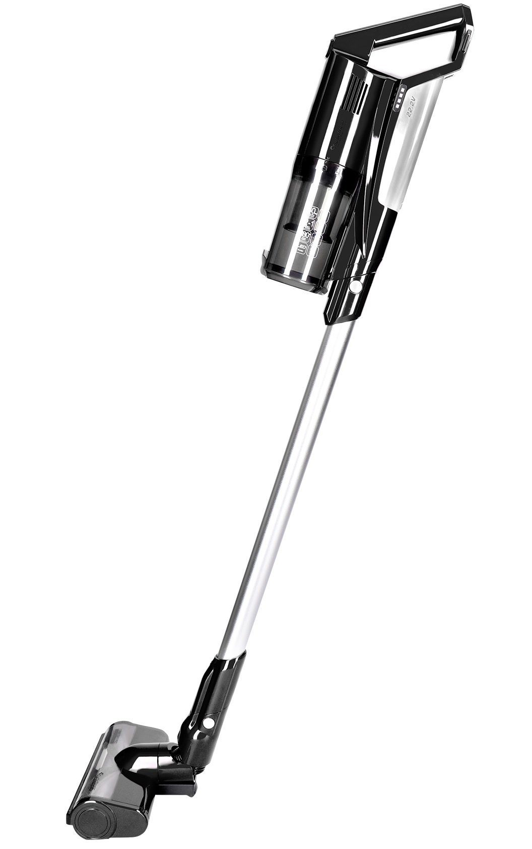 TurboTronic by Z-Line Akku-Hand-und Stielstaubsauger 2 in1 Handstaubsauger, 120 W, beutellos, beutelloser Akku-Staubsauger, kabellos mit Wandhalterung und LED-Licht