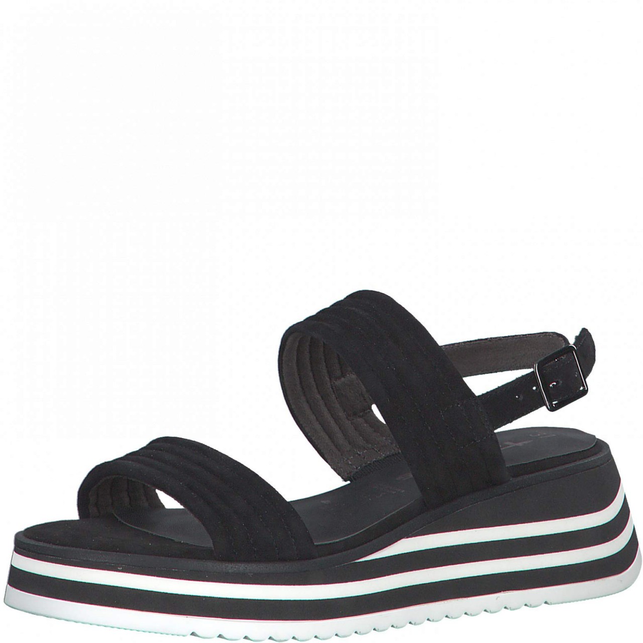 TAMARIS Komfort Sandalen schwarz Da.-Sandalette