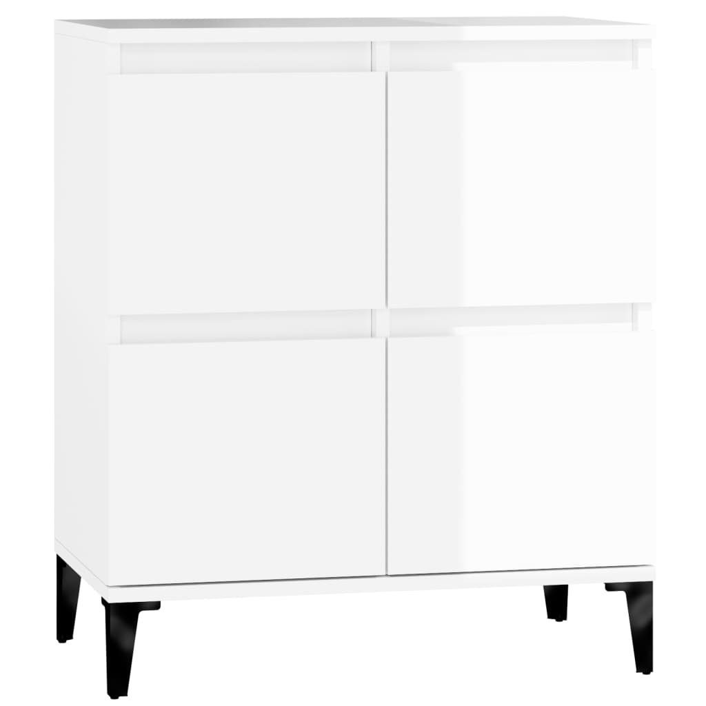 vidaXL Anrichte Sideboard Hochglanz-Weiß 60x35x70 cm Holzwerkstoff
