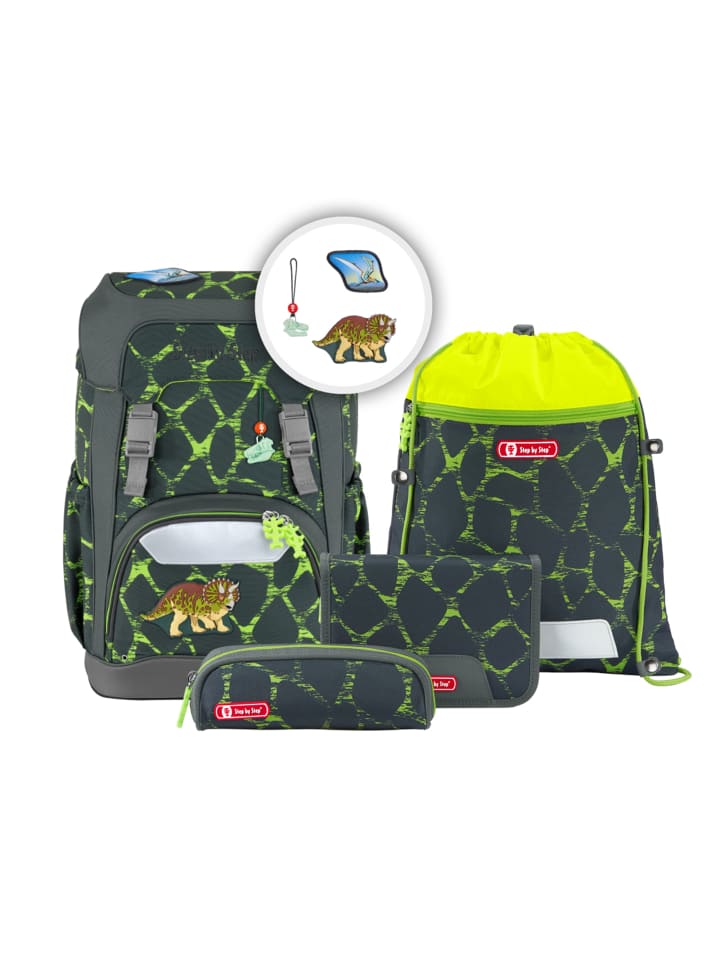 Step by Step 5tlg. Ranzen-Set GIANT in Dino Tres günstig kaufen onesize
