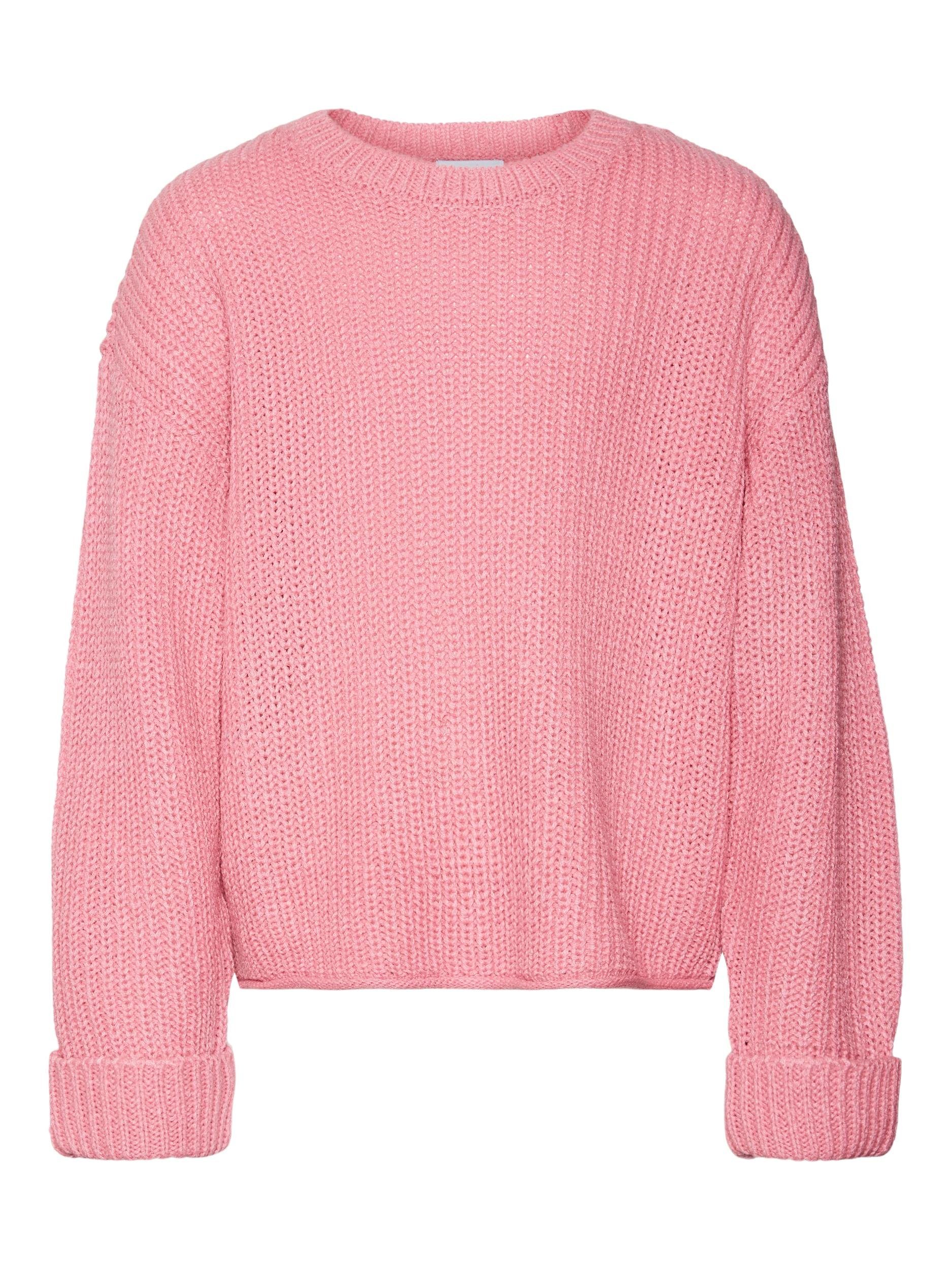Vero Moda Girl Strickpullover VMSAYLA FOLD LS O-NCK PULLOVER GIRL NOOS