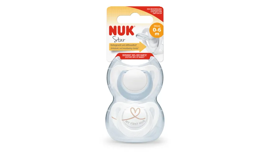 NUK Schnuller Star Silikon 0-6 Monate