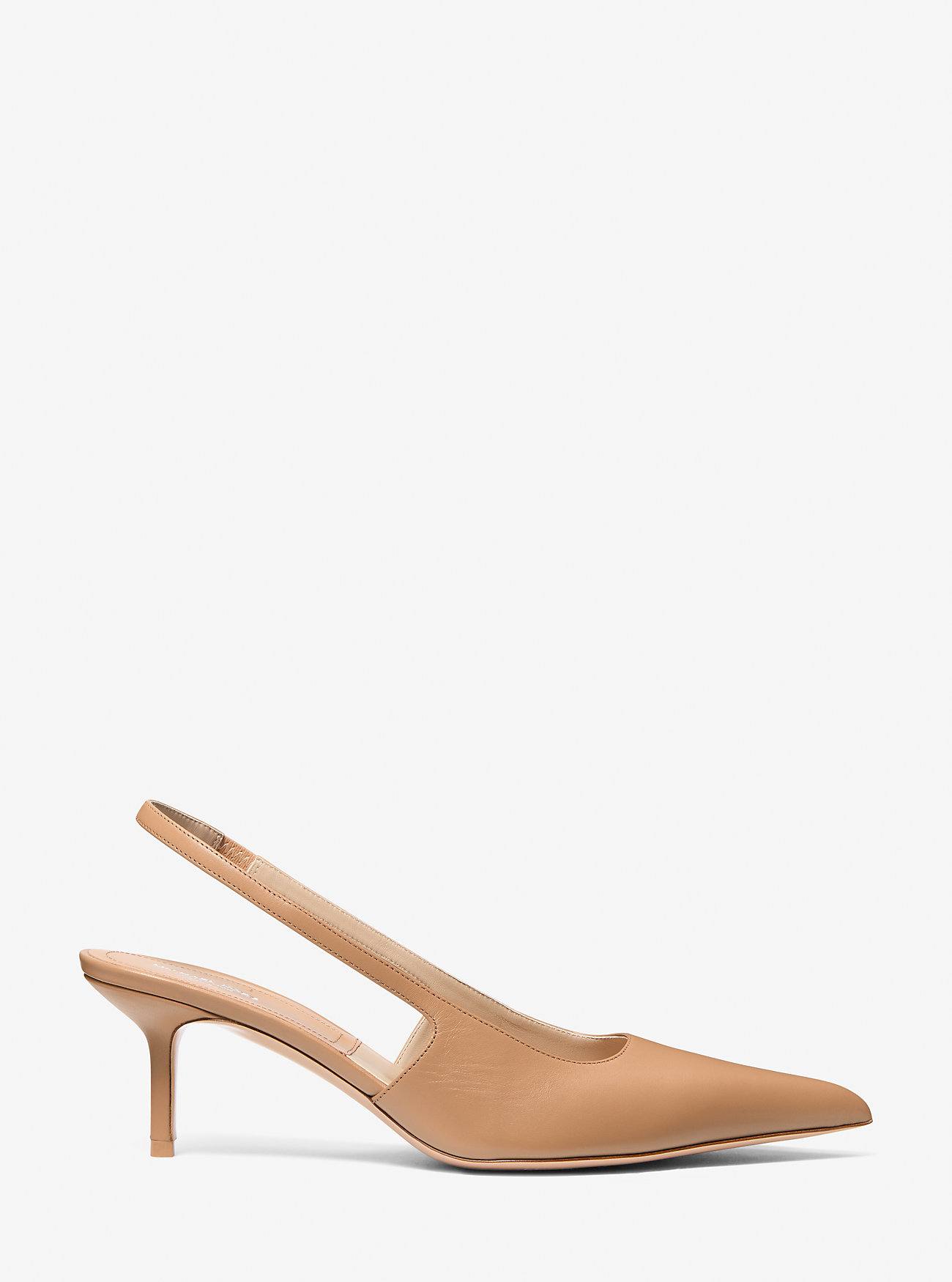 Emma Slingback-pumps i skinn - SUNTAN