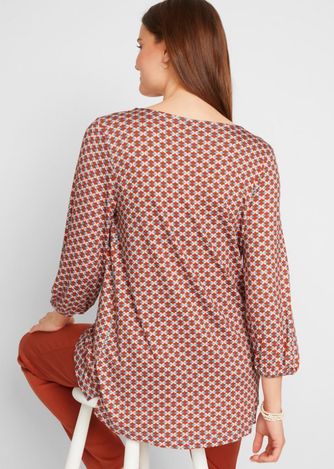 Shirt mit 3/4 Arm mit LENZING™ ECOVERO™, A-Form