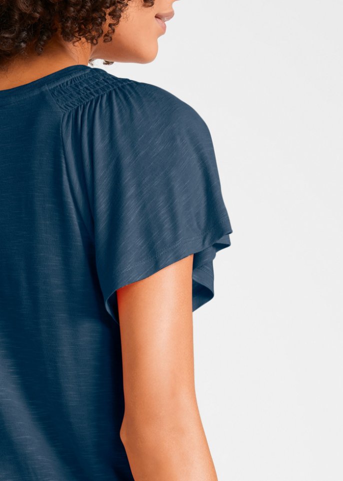 Flammgarn-Shirt mit Flügelärmeln