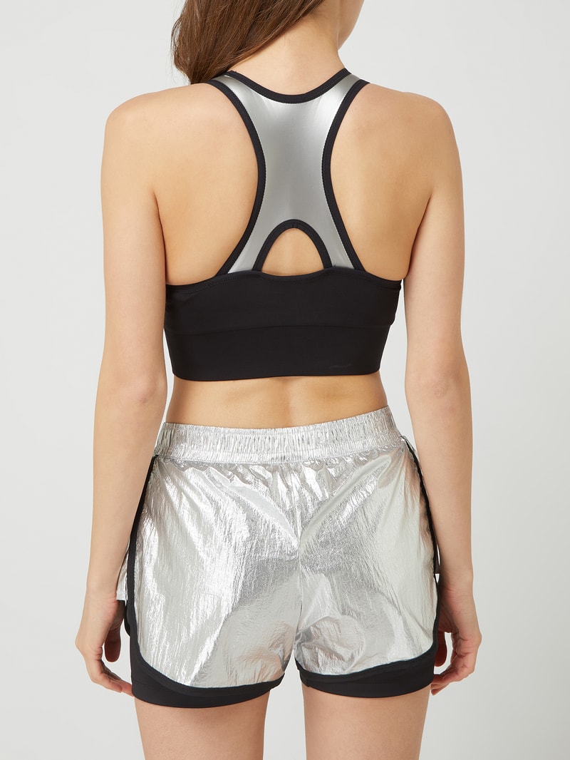 Athletic Fit Bustier mit Stretch-Anteil in silber